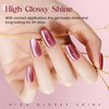 MIZHSE Cat Eye Gel Nail Polish: Red Magnetic Gel Polish with Magnet Stick, Maillard Style Magic Effect Galaxy Shimmer Glitter Holographic Nail Gel Soak Off Nail Art Salon Manicure Home