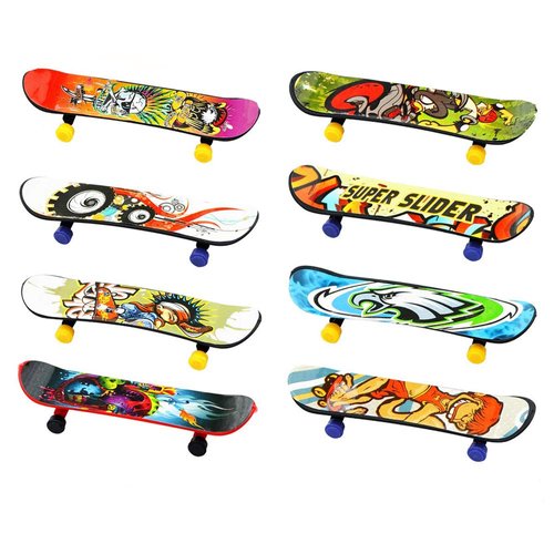 Finduat Mini Fingerboards Finger Skateboard Toy, Creative Fingertips Movement Party Favors Novelty Toys For Kids Party Supplies Props Decoration(20 Pack, Random Color)