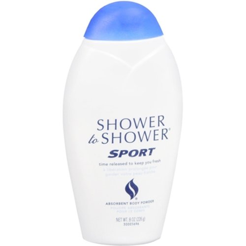 SHOWER TO SHOWER Absorbent Body Powder Sport, 8 OZ, Talc Free - 3 Pack