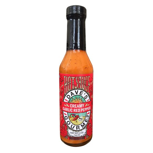 Dave's Gourmet Creamy Garlic Red Pepper Hot Sauce, 8 Ounce