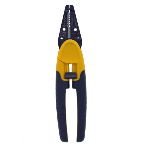 IDEAL Electrical 45-716 Kinetic Super T-Stripper - 14-24 AWG Solid, 16-26 AWG Stranded, Wire Stripper w/ Thumb Rest, Plier Nose, Slide Lock, Textured Grips