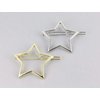Gold star barrette outline shape metal hair clip barrette gold shiny clip