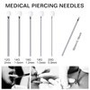 50PCS Mixed Body Piercing Needles,12G 14G 16G 18G 20G Sterilized Stainless Steel Ear Nose Piercing Needles For All Body Piercing