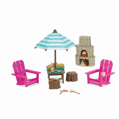 Li’l Woodzeez – Toy Patio – Doll Furniture – Playhouse Accessories – Playset for Kids – 3 Years + – Outdoor Patio Set