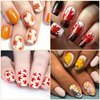 IDDFEVE Embossed Fall Nail Art Stickers, 5D Thanksgiving Day Nail Decals, Self-Adhesive Maple for DIY Autumn Nail Supplies Decoration(5 Sheets)
