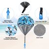 Catcan 12 Pcs Parachute Toy, Camo Blue Parachute Men Toy Tangle Free Throwing Hand Throw Outdoor Flying Gifts Paratrooper Toy No Battery nor Assembly Required (Blue)