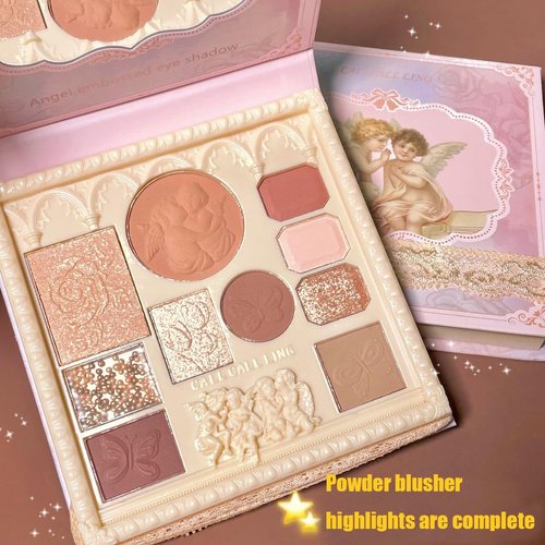 JIMYAUQIN 10 Colors Embossed Nude Eyeshadow Palette with Mirror - High Pigmented, Waterproof, and Multifunctional Matte & Glitter Eyeshadow Set for Women