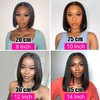 LICHANG 16 Inch 4x4 Lace Closure Bob Wigs Human Hair Wear And Go Short Bob Wigs Human Hair Straight Glueless Wigs Pre Plucked with Baby Hair for Black Women 180% Density