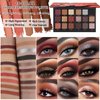 Prism Makeup Matte Eyeshadow Palette Pro 18 Colors Pigmented Shimmer Glitter Eye Shadow Palette, Long Lasting Waterproof Smokey Powder Cosmetics Halloween Makeup Kit (01# Seductress)