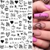 8 Sheets Letter Nail Art Sticker Heart Lips Nail Decals Self-Adhesive Design Stickers Letters Alphabet Hearts Lips Nail Stickers for Women Girls Valentines Day Nail Decoration DIY Manicure Tips