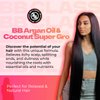 Bronner Bros Argan Oil & Coconut Super Gro - Hair Gel for Dry Itchy Scalp Treatment, Moisturizer, Reduces Dryness & Split-Ends - Made with Vitamin A, E, D, Sage, Argan Oil & Coconut Oil - 6 oz