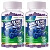 Creatine Monohydrate Gummies Complex 6400mg for Men & Women -Advanced Formula W/L-Taurine + Vitamin B12, Sugar Free Chewable Supplement,180 Blueberry Gummies 2pack