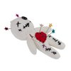PATYGR 19 Pcs Voodoo Dolls Set with Creepy Doll Halloween Scray Ghost Plush Pin Holder Horror Unique Funny Christmas Ornaments Fidget Toys Gift(Knitwear,White)
