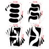 16-Pack Temporary Tattoo Stickers - 2.3 x 3.9 Inch Black Eye Shadow Designs - Ideal for Sports Events, Cosplay, Halloween, and All Ages