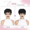 Fancy Hair Human Hair Wig Short Pixie Cut Wigs Black Slight Wavy Brazilian Virgin Human Hair Wigs Layered Cut Wigs for Black Women