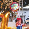 24 Pcs Happy Birthday Foil Balloons 18 inch Round Helium Floating Mylar Balloon Inflatable Balloons for Birthday Party Decorations Supplies,12 Patterns