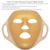 GELMAY 3D Gold Moisturizing Face Mask 4Pack - Silicone Facial Mask Sheet - Reusable Face Mask Cover for Women - Facial Patches Wrap for Prevent Evaporation