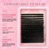 C Curl Lash Clusters Extensions - 280 Pcs of 100D Fluffy Wispy Individual Eye Lashes, DIY Home Makeup Lash Extension Kit for Self Application (9-20MM) Mix