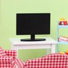 2 Pieces Dollhouse Miniature Furniture 1:12 Doll House Miniature TV Television with Remote Control Dollhouse Mini Model Toy Dollhouse Mini Decoration Accessories