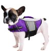 Dog Life Jacket Swimming Vest Lightweight High Reflective Pet Lifesaver with Lift Handle, Leash Ring Purple,XS