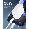 Pixel 9/8/7/6/5 Fast Charger, 30W USB C Charger Block for Google Pixel 9/9 Pro/9 Pro XL/8/8 Pro/7 Pro/7a/7/6/5/4 XL, Galaxy S24/S23/S22, Wall Fast Charging Plug Adapter with 10FT Long USB C to C Cable