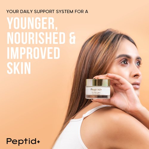 Peptid+ YL Collagen Day Cream for Normal to Dry Skin, Anti-Aging and Anti-Wrinkle Moisturizer, Skin Tightening and Firming Face Cream, Lightweight Texture (1.69 Fl Oz, 50 ml)