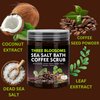 Coffee Scrub | 350g Exfoliating Body Scrub with Organic Coffee, Shea Butter, Coconut & Leaf Extracts | Anti Cellulite, Anti aging & Exfoliating | Dead Sea Salt Bath Scrub for Men and Women