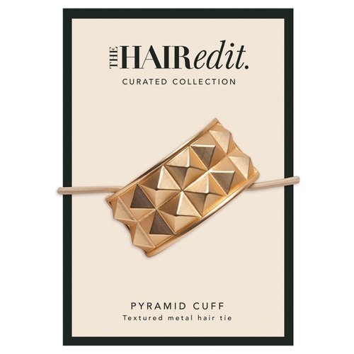 The Hair Edit Gold Pyramid Cuff Hair Tie