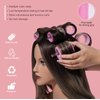 Rollers Hair Curlers, IKOCO 4 Sizes Hair Rollers Set Includes 60mm 48mm 36mm 25mm Self Grip Hair Roller for Long Hair Short Bangs with 12Pcs Roller Clips, Clear Toiletry Bag and Rat Tail Comb