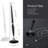 Zonon Secure Pen with Adhesive Pen Chain and Security Pen Holder Black Desk Pen with Chain Ink Reception Counter Pen for Home Office Supplies(6 Pieces)