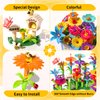 TEMI Toddler Toys Birthday Gifts for 3 4 5 6 7 Year Old Girls Boys, 91 PCS Flower Garden Building Toy STEM Educational Activity Preschool Toys for Kids Age 3-6
