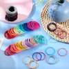 Canlierr 500 Pcs Hair Ties Bulk for Thick Non Metal Hair Elastics Hair Rubber Bands Ponytail Holders for Women Men Straight Thick Curly Hair(Multicolor,2 mm X 3.5 cm)