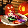 JUNEBRUSHS 42pcs Halloween Party Favors Silicone Bracelets Rubber Wristbands for Halloween Party Decorations Accessories Trick or Treat Goodie Bag Stuffers Fillers Supplies(7 Designs)