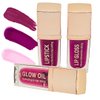 Phoenix Beauty Lip Trio Set: Smudge-Proof Long Stay Matte Lipstick, Shiny Vibrant Lip Gloss & Hydrating Lip Oil; Jojoba Oil + Vitamin E; Holiday Gift; Premium Lip Care & Color Set (Berry Bold)
