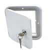 X-Haibei RV Trailer Electric Power Cord Cable Hatch White Camper Hose Storage Door Compartment Lock with 2 Keys