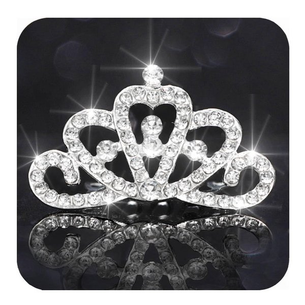 Kilshye Mini Tiaras Comb Girls Princess Tiara Hair Combs Silver Crytal Crown Costume Birthday Crowns Hairpiece for Kids (Silver)