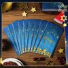 Yeaqee 100 Pcs Eid Mubarak Ramadan Napkins Eid Mubarak Party Supplies Disposable Paper Napkins Navy Blue and Gold Eid Mubarak Guest Hand Towels Moons Stars Napkins for Muslim Kitchen Holiday Party