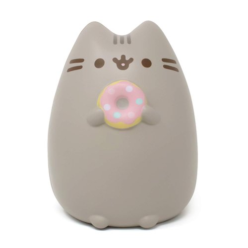Hamee Pusheen Cat Slow Rising Cute Jumbo Squishy Toy (Bread Scented, 6.3 inch) [Birthday Gift Bags, Party Favors, Gift Basket Filler, Stress Relief Toys] - Pusheen with Donut