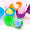 TOY Life 32 Pack Plastic Prefilled Easter Eggs with Mochi Squishy Toys Inside for Kids Boys Girls, Easter Basket Stuffers for Toddler Kids Easter Egg Fillers with Toys Small Easter Toy Bulk Classroom