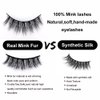 Mink Lashes 17mm 3D Reusable Natural Look Eyelashes Dramatic Eyelashes for Halloween, Christmas, 2 pair (GLUE IS NOT INCLUDED)