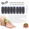 8 Pack Extra Coarse Replacement Rollers for Amope Pedi Refills Electronic Perfect Foot File Pedi Hard Skin Remover Refills Include 1 Nail Brush 1 Clean Brush