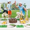 DECORLIFE Golf Party Supplies Serves 24, 9" and 7" Paper Plates, Napkins, Forks Included, for Golf Birthday Decoration