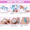 105 PCS Holographic Star Birthday Party Decorations Favors Supplies Temporary Tattoos Decor Pink Bubble Mermaild Disco Club Stickers For Boys Girls Gift School Prizes Rewards