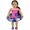 Sophia's 18" Doll Pink with White Polka Dots Ruffle Bathing Suit and Inflatable Inner Tube