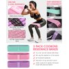 Resistance Bands Set - Booty & Legs Exercise Bands, Anti-Slip Fabric Stretch Bands, Workout Bands for Women/Men, Working Out, Hip Circle Lift, Thigh, Squat, Yoga, at Home Fitness or Gym - 3 Levels