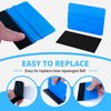 Arayker 20 Pack Felt Edge Squeegee 4 Inch/6 Inch Vinyl Wrap Squeegee Window Film Tint Squeegee Decal Applicator Scraper Tool with 20 PCS Black Fabric Felt Edge