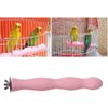 Help Birds Exercise Predation Ability, Parrot Perch Stand Toy Cage Bird Cage Perch Toy Paw Grinding Stick Accessories Toy for Cockatiels, Cockatoo, Lorikeet, Conure, Parakeet Chewing Stick, Pink