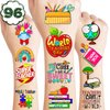 105 PCS Teacher Appreciation Birthday Party Decorations Supplies Favors Apple Thank You Teachers Day Graduation Decor Stickers Temporary Tattoos For Student Boys Girls Gift School Prizes Rewards