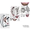 Zeecdatoo 34 Sheets Halloween Temporary Tattoos for Joker Suicide Squad, Halloween Tattoos for Harley Quinn Halloween Cosplay Costumes and Party Accessories, Halloween Zombie Fake Scars Tattoos