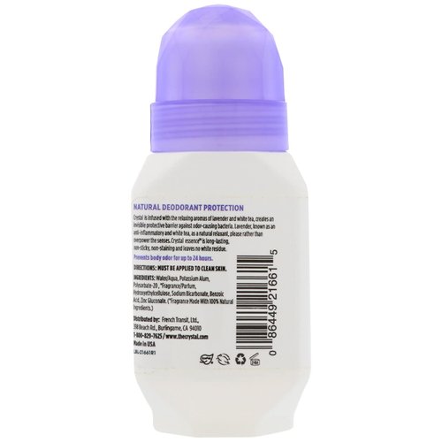Crystal Roll On Deodorant Lavender and White Tea - 2.25 fl oz